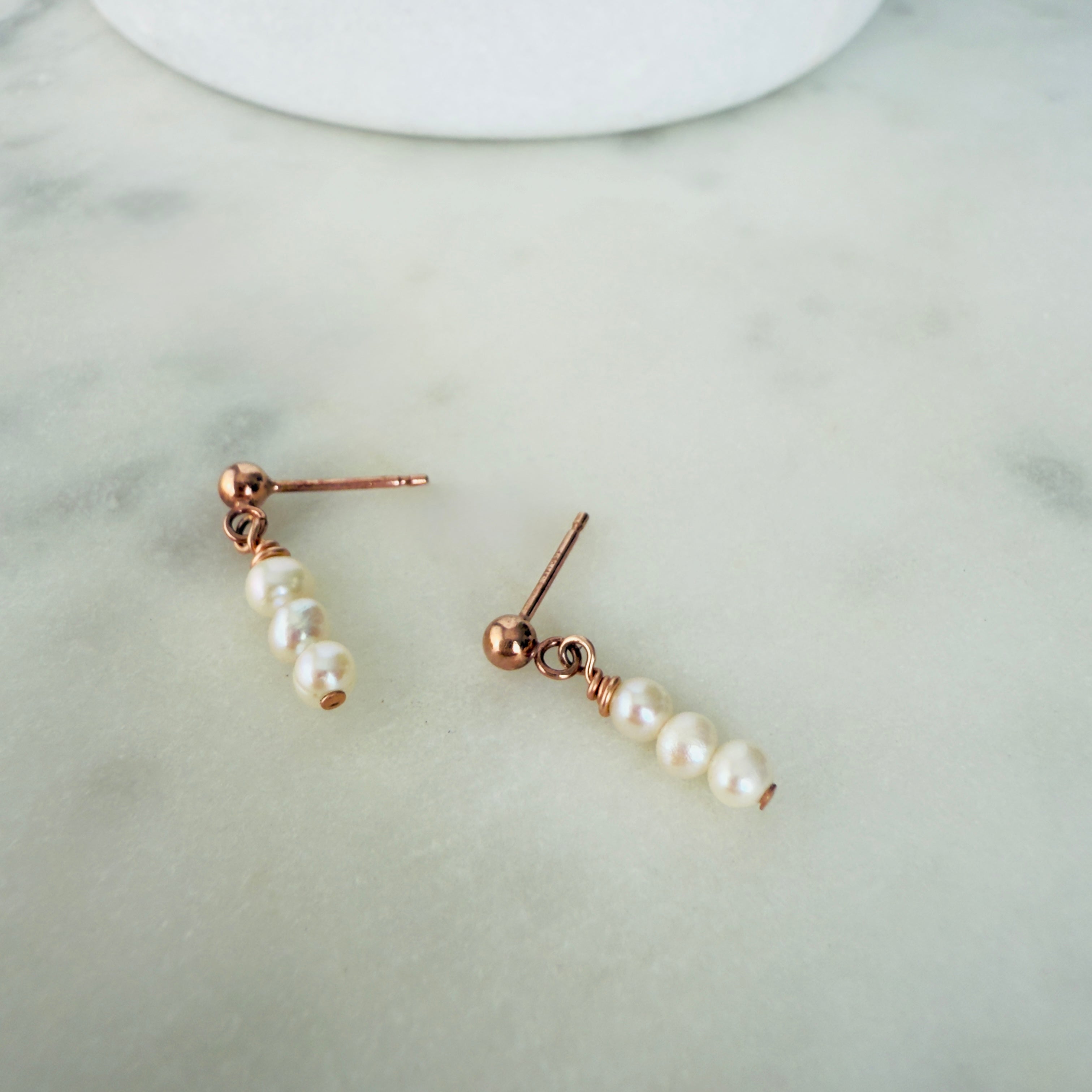 Trio Pearl Earrings