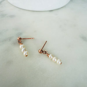 Trio Pearl Earrings
