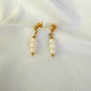Trio Pearl Earrings