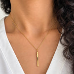 Load image into Gallery viewer, Twisted Bar Necklace
