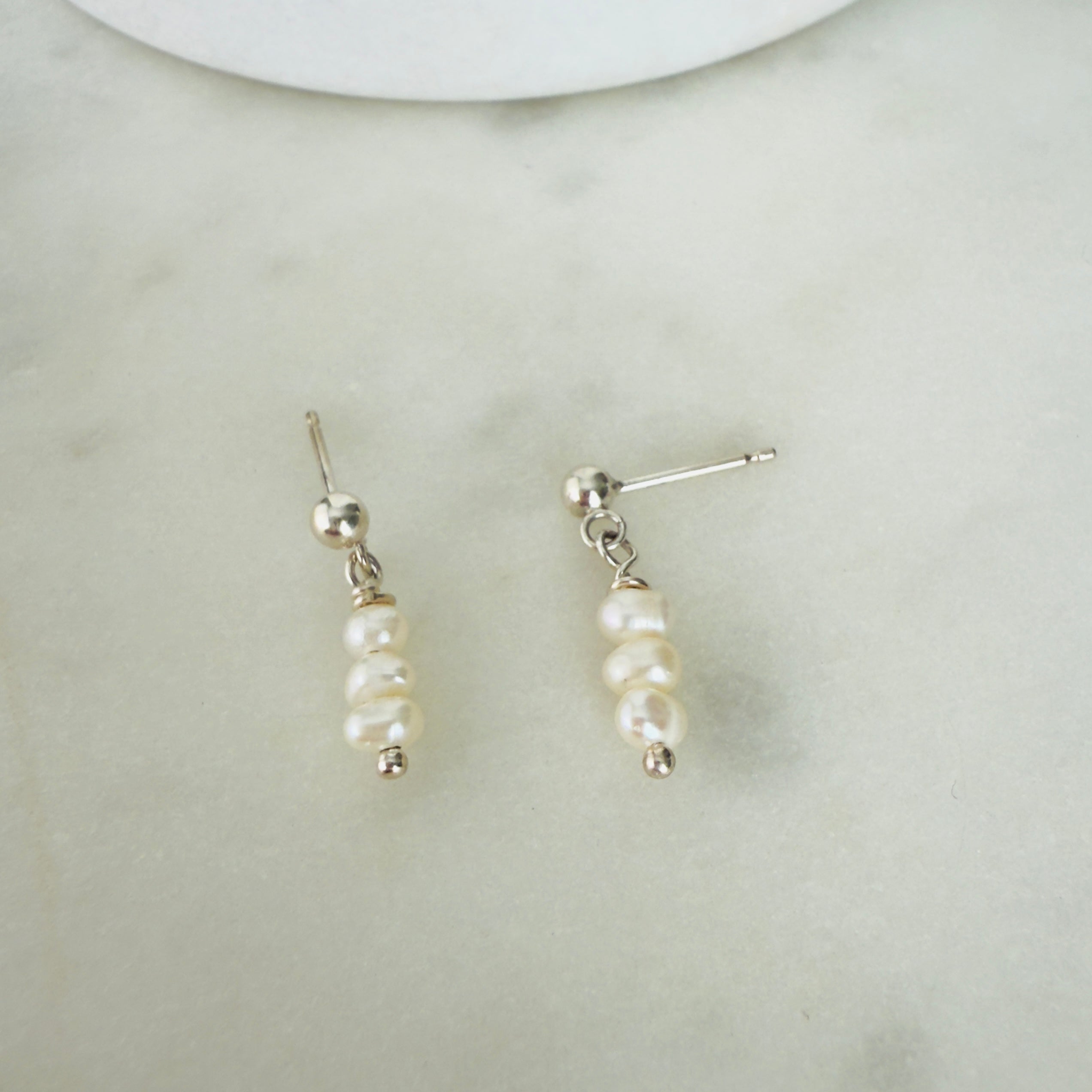 Trio Pearl Earrings