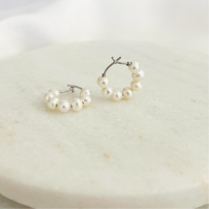 Pearl Wrapped Hoops