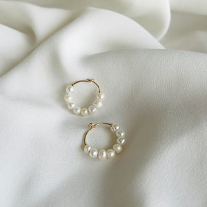 Pearl Wrapped Hoops