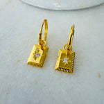 Load image into Gallery viewer, Star Dangle Hoops
