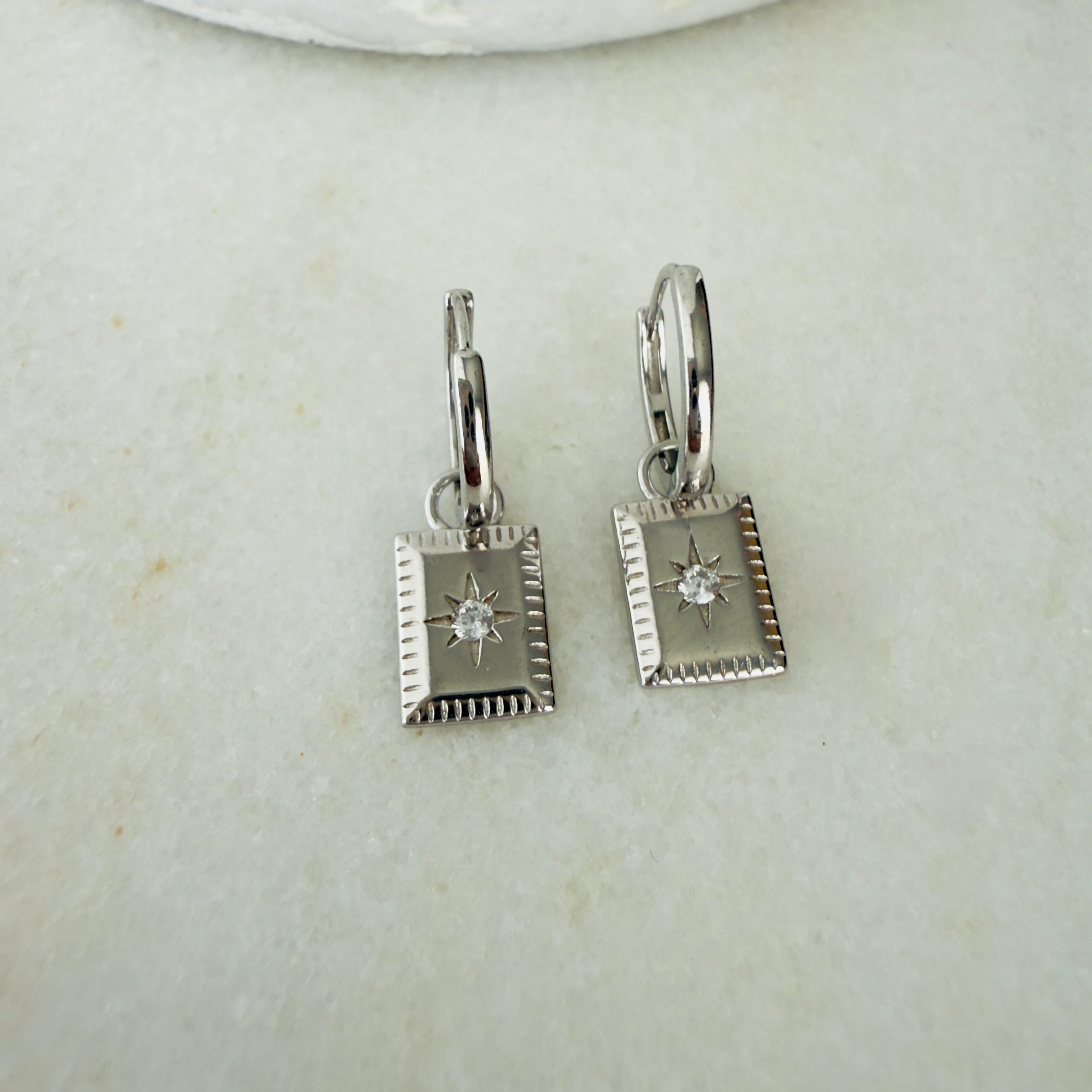 Star Dangle Hoops