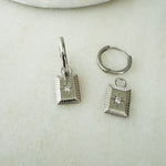 Load image into Gallery viewer, Star Dangle Hoops
