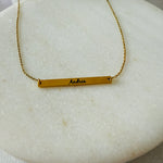 Load image into Gallery viewer, Gold Engravable Bar Necklace
