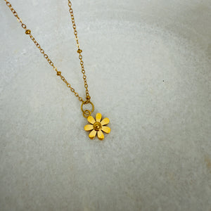 Daisy charm in a ball chain