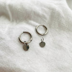 Load image into Gallery viewer, Petite Coin Hoop Earrings
