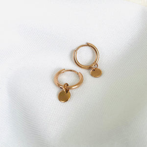 Petite Coin Hoop Earrings
